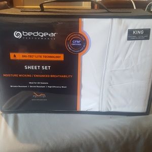 BED GEAR KING SIZE SHEET SET 4 piece dri-tec lite
